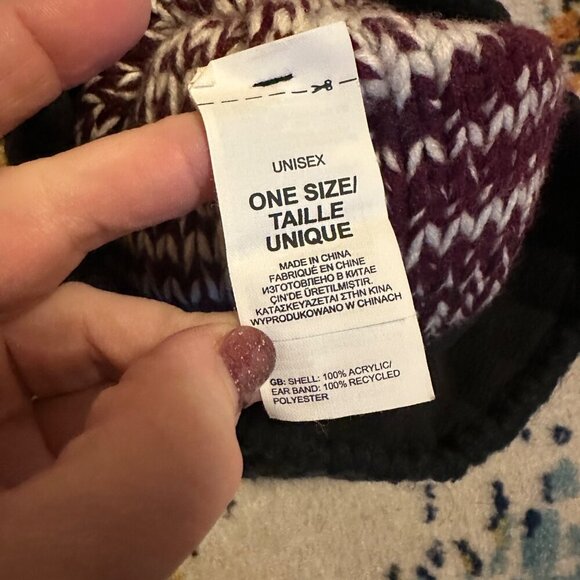 The North Face Anthlers Knitted Bobble Beanie Hat Parlour Purple Unisex Size OS - Picture 4 of 6